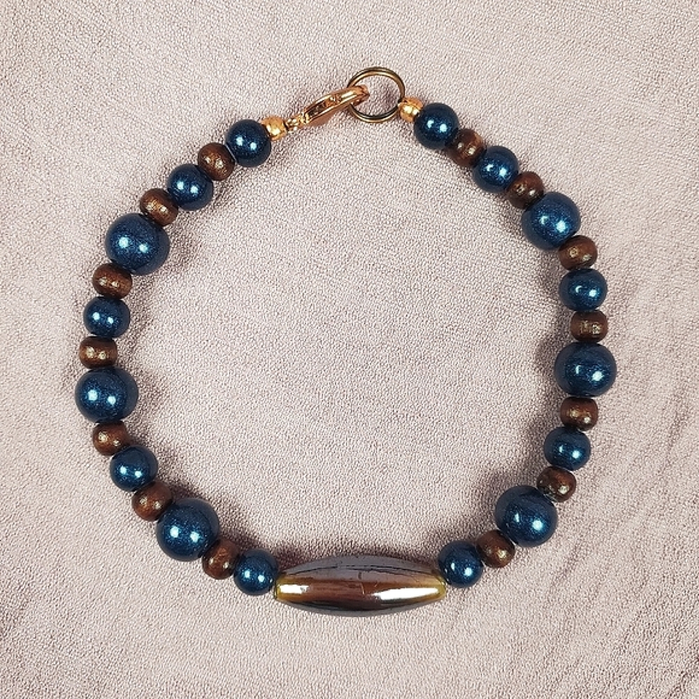 🦋 Teal and Brown Beaded Bracelet 🦋1/$14~2/$24~3/$30🦋 - Picture 5 of 5